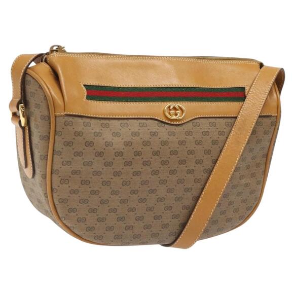 GUCCI Micro GG Supreme Web Sherry Line Bag Pvc Brown 001 115 001 115 - Picture 1 of 16